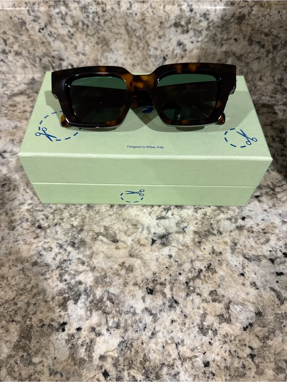 Off-White Virgil Havana Green Sunglasses